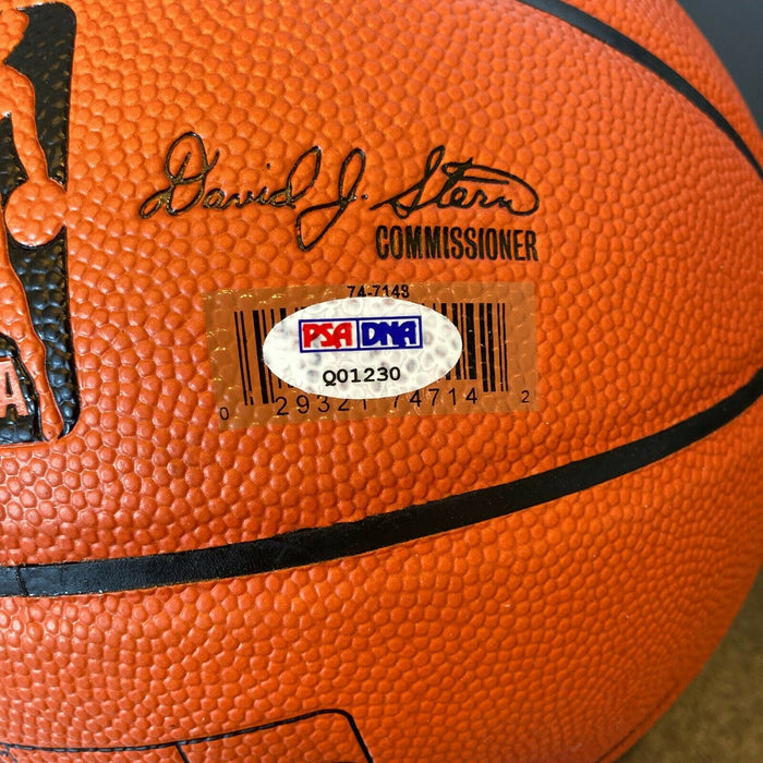1982-83 Philadelphia 76ers NBA Champs Team Signed Spalding Basketball PSA DNA