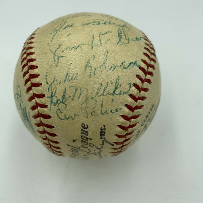 Beautiful Jackie Robinson 1952 Brooklyn Dodgers Team Signed Baseball JSA COA