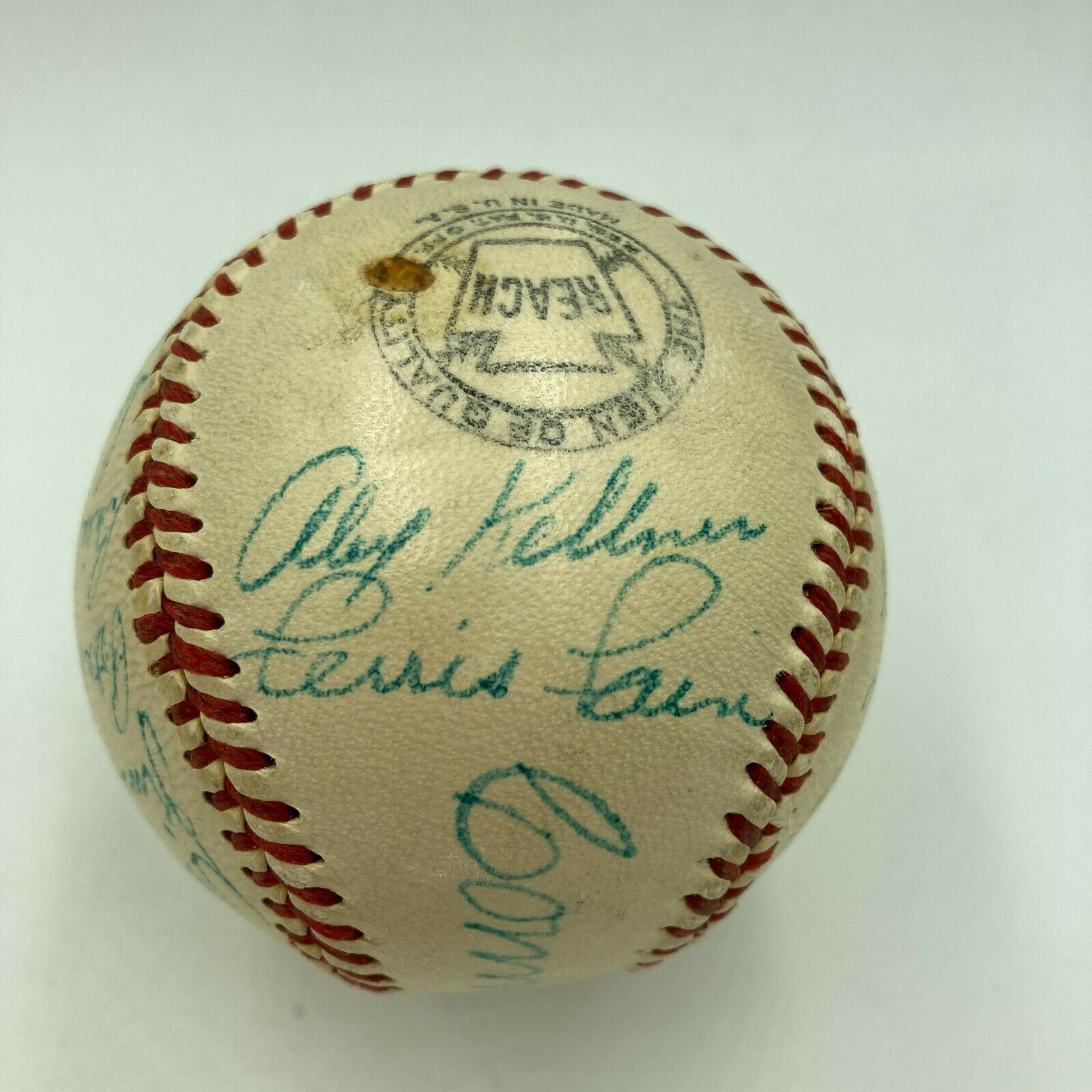 1950 Philadelphia Athletics Team Signed Baseball. Autographs