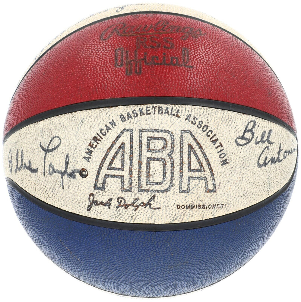 1972-73 San Diego Conquistadors Team Signed Official ABA Game Basketball JSA COA