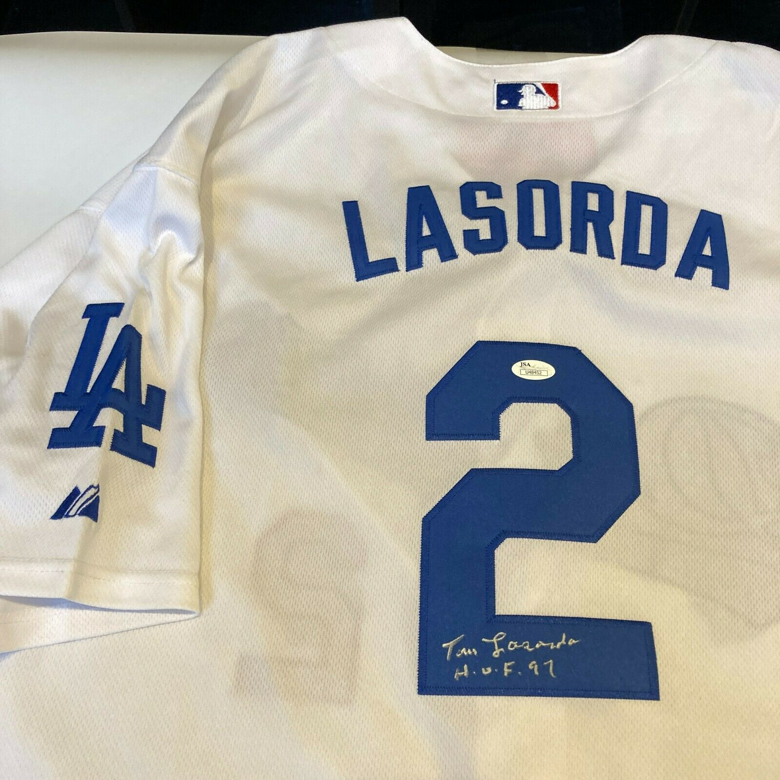 Majestic, Shirts, La Dodgers Tommy Lasorda Jersey