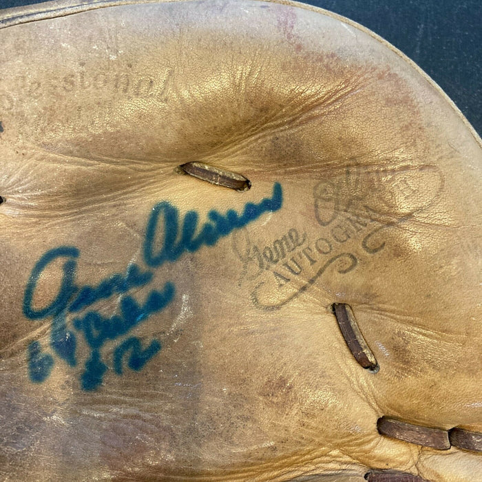 Gene Oliver Signed 1960's Game Model Baseball Glove Chicago Cubs JSA COA