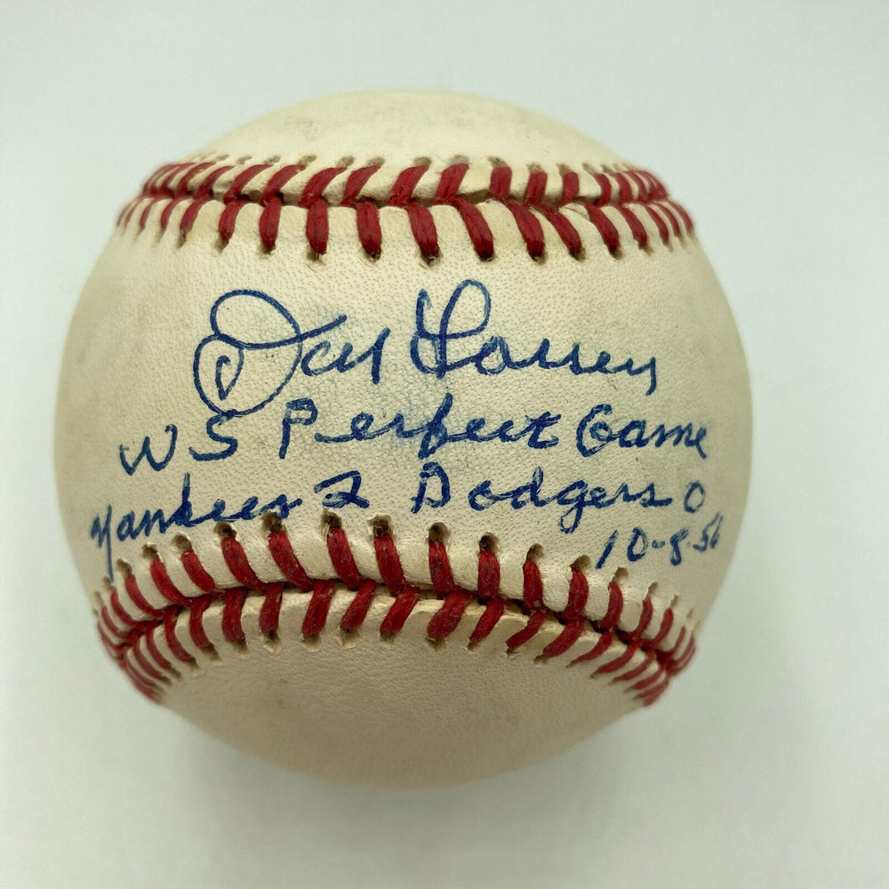 Don Larsen World Series Perfect Game 10-8-1956 Signed Baseball JSA COA