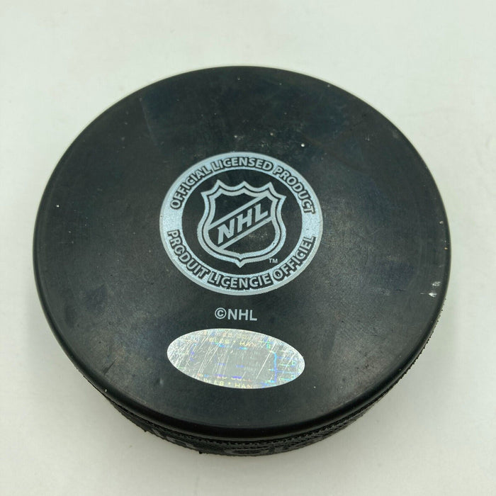 Martin Brodeur 500th Win 11/17/2007 Signed NJ Devils Hockey Puck Steiner COA