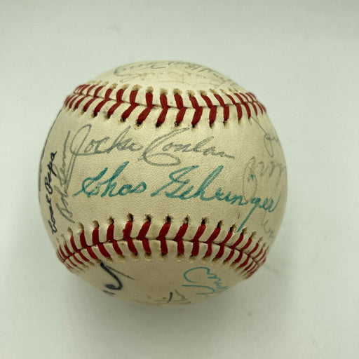 1976 HOF Induction Signed Baseball Rube Marquard Cal Hubbard George Kelly JSA