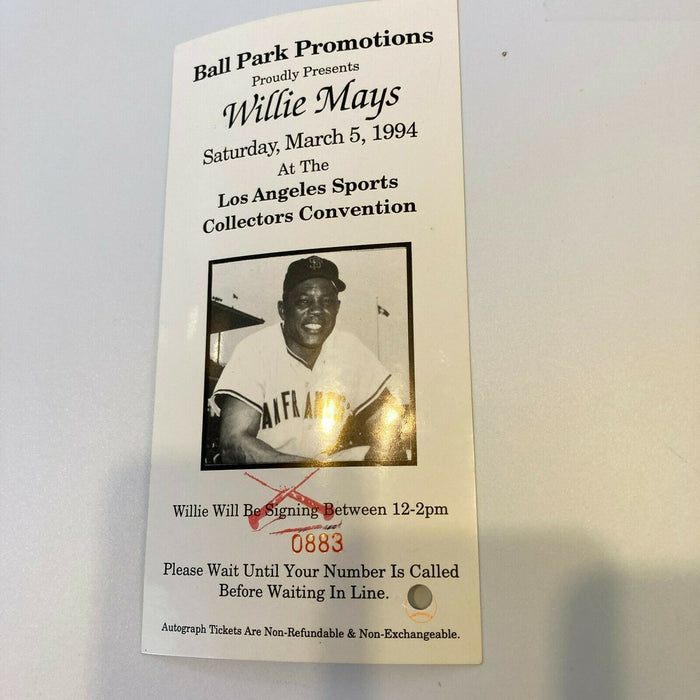 Willie Mays Signed Louisville Slugger Game Model Baseball Bat With JSA COA