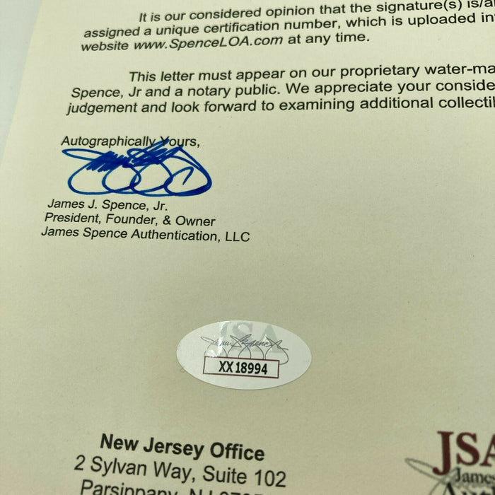 1977 New York Yankees World Series Champs Team Signed AL Baseball JSA COA