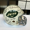 1969 New York Jets Super Bowl Champs Team Signed Full Size Helmet Steiner COA