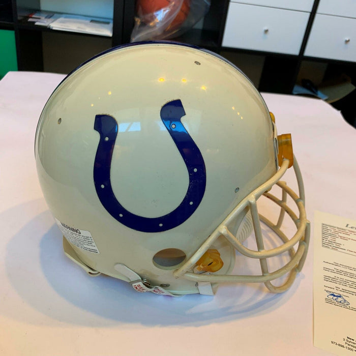 Vintage Johnny Unitas Signed Authentic Full Size Colts Game Model Helmet JSA COA