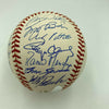 2001 New York Yankees Team Signed W.S. Baseball Derek Jeter Rivera Steiner COA