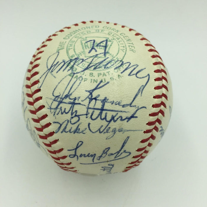 Stunning 1967 New York Yankees Team Signed Baseball Mickey Mantle 27 Sig JSA COA