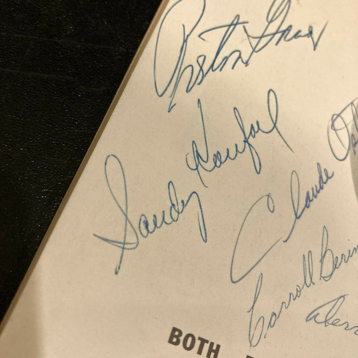 1965 Los Angeles Dodgers World Series Champs Team Signed Program Koufax Beckett