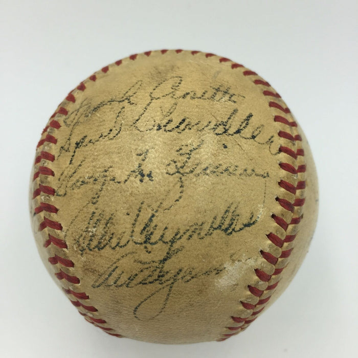 1947 NY Yankees World Series Champs Team Signed Baseball Joe Dimaggio PSA DNA