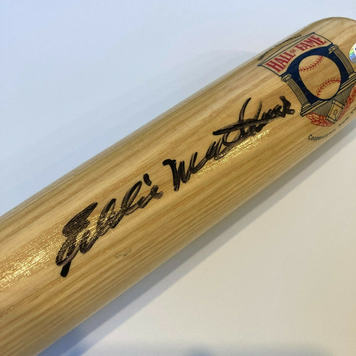 Eddie Mathews Signed Cooperstown Hall Of Fame Baseball Bat PSA DNA COA