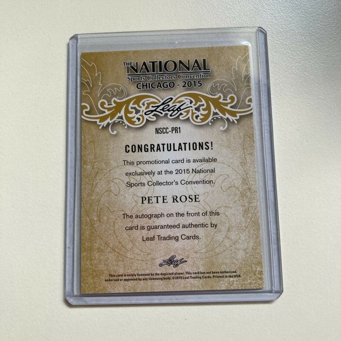 2015 Leaf National Convention Pete Rose Auto #2/10 Signed Baseball Card