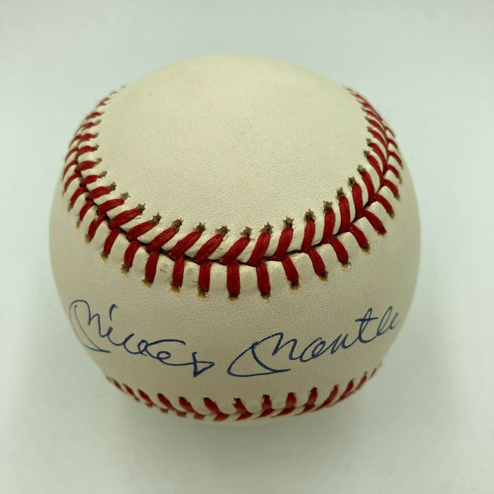 Mint Mickey Mantle Signed Official American League Baseball With JSA COA