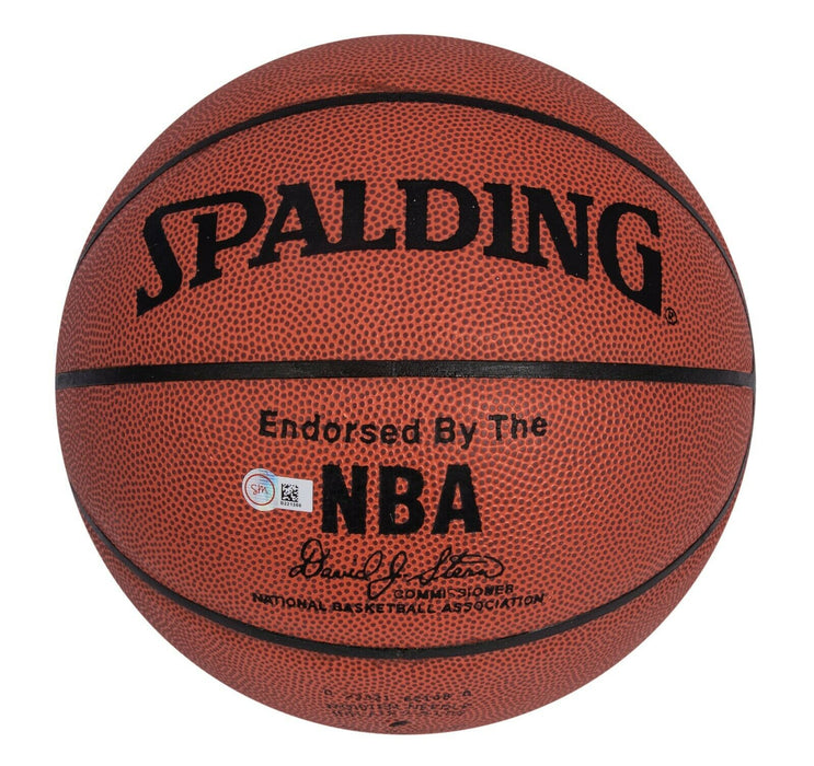 Beautiful Wilt Chamberlain Signed Spalding Basketball Beckett Graded GEM MINT 10