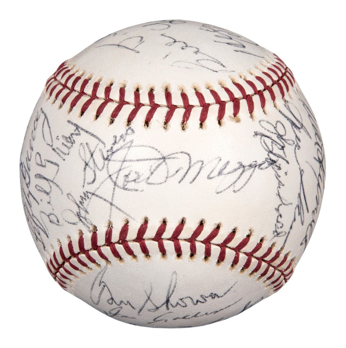 Mickey Mantle Joe Dimaggio Elston Howard Yankees Legends Signed Baseball PSA DNA