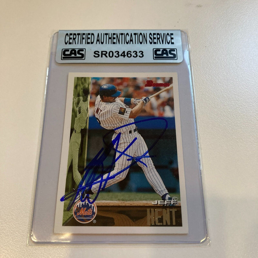 1995 Topps Jeff Kent Signed Baseball Card CAS Certified Auto