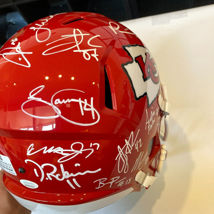 2019 Kansas City Chiefs Super Bowl Champs Team Signed Helmet JSA & Beckett COA