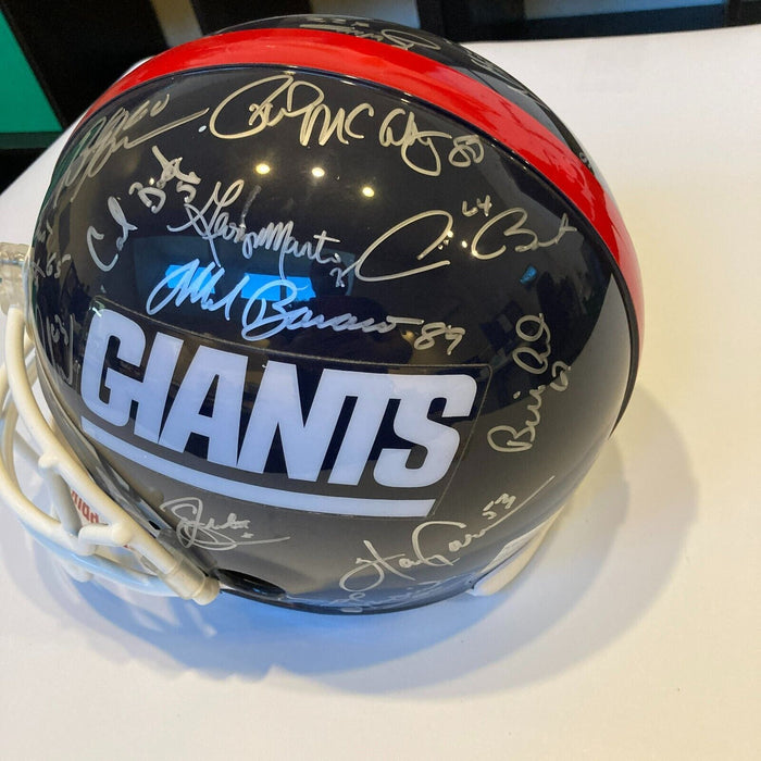1986 New York Giants Super Bowl Champs Team Signed Full Size Helmet Steiner COA