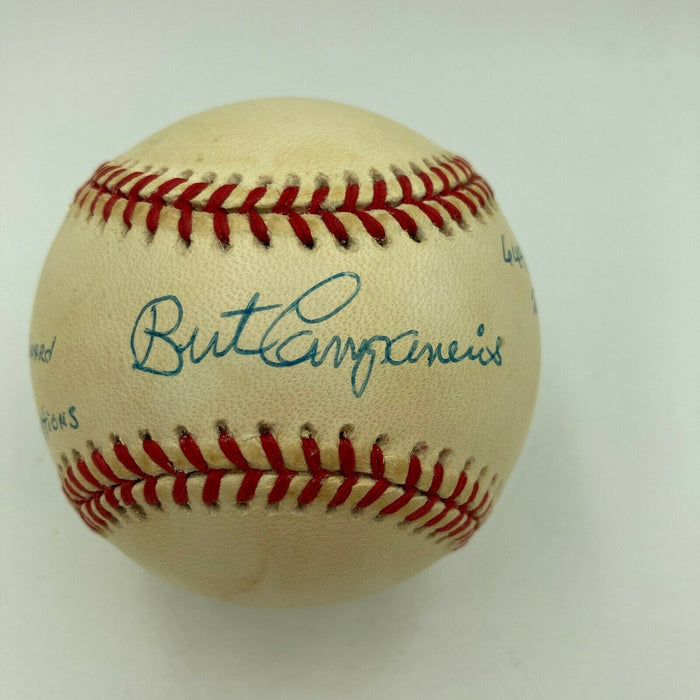 Bert Campaneris Signed Heavily Inscribed STAT Baseball With JSA COA RARE