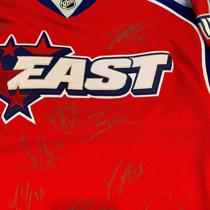 2009 NHL All Star Game Team Signed Jersey Alex Ovechkin Malkin Staal JSA COA