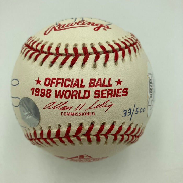 1998 New York Yankees World Series Champs Team Signed Baseball Derek Jeter JSA