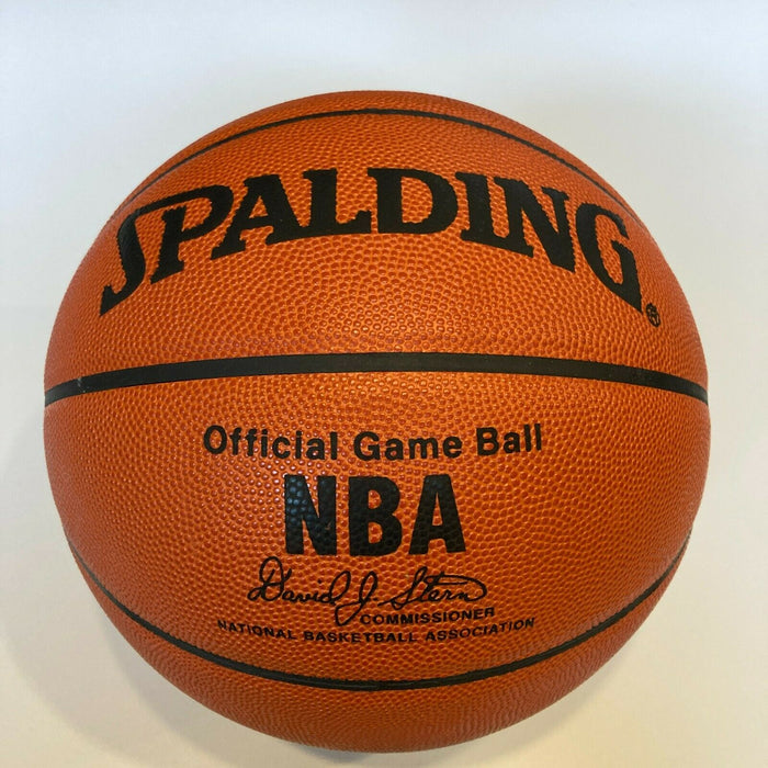 George Mikan Signed Spalding Official NBA Game Basketball With JSA  COA