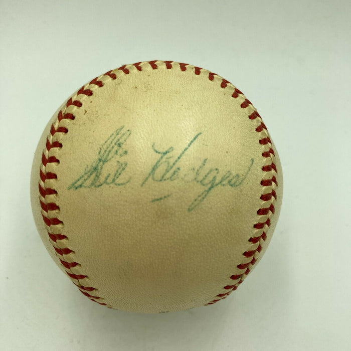 Rogers Hornsby Gil Hodges Casey Stengel Signed National League Baseball JSA COA