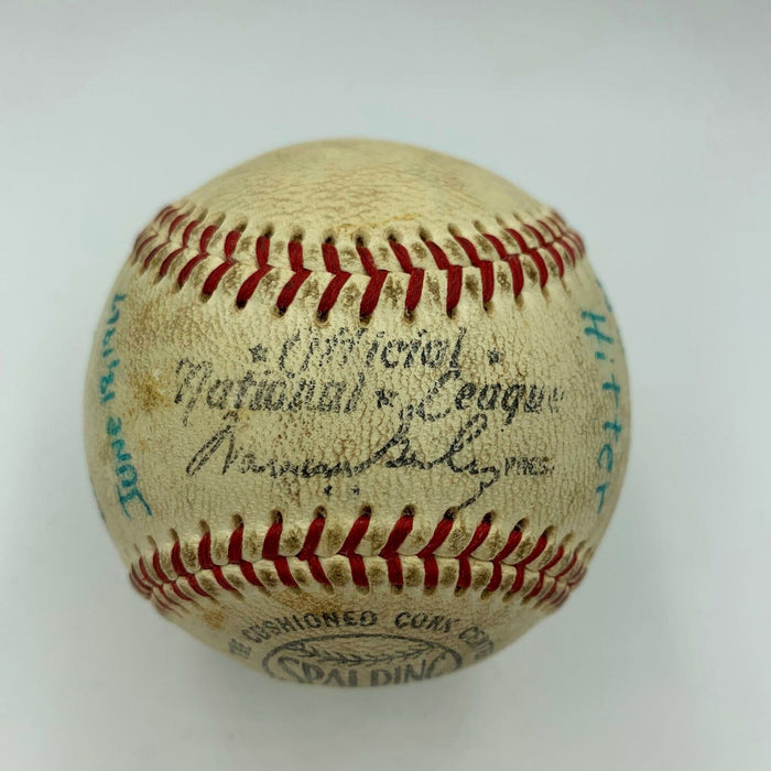 1967 Don Wilson No-Hitter Game Used Single Signed Baseball With JSA COA RARE