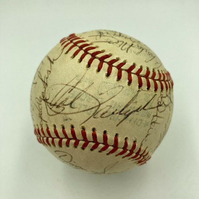 Beautiful Vintage 1975 Boston Red Sox Champs Team Signed Baseball JSA COA