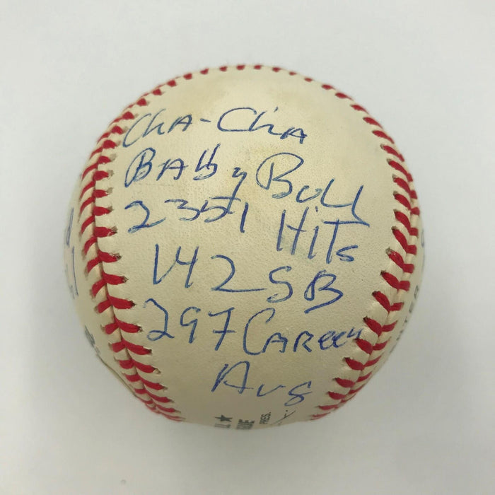 Orlando Cepeda Signed Heavily Inscribed Career Stat Baseball PSA DNA COA