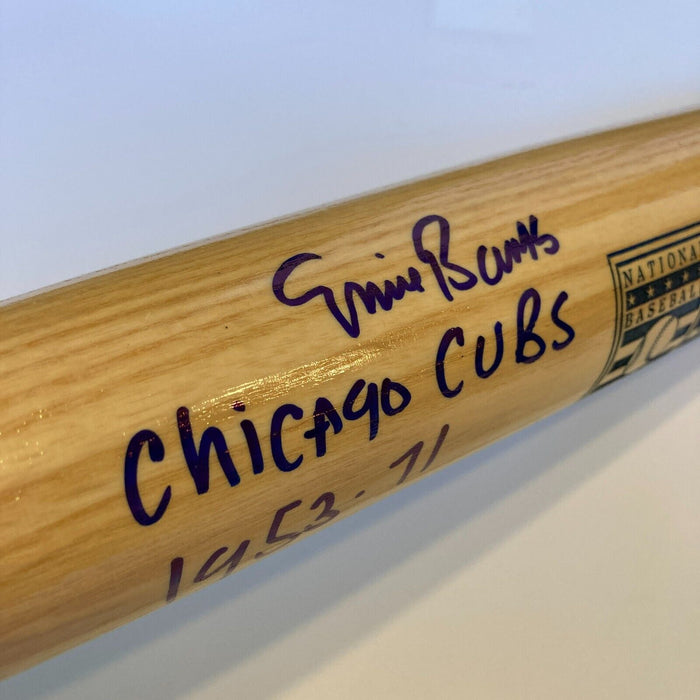 Ernie Banks Chicago Cubs 1953-1971 Signed Cooperstown Baseball Bat JSA COA