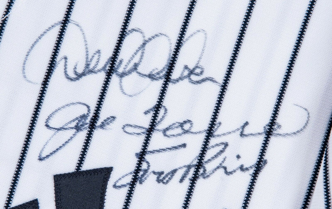1998 Yankees Team Signed World Series Jersey Derek Jeter Mariano Rivera Beckett