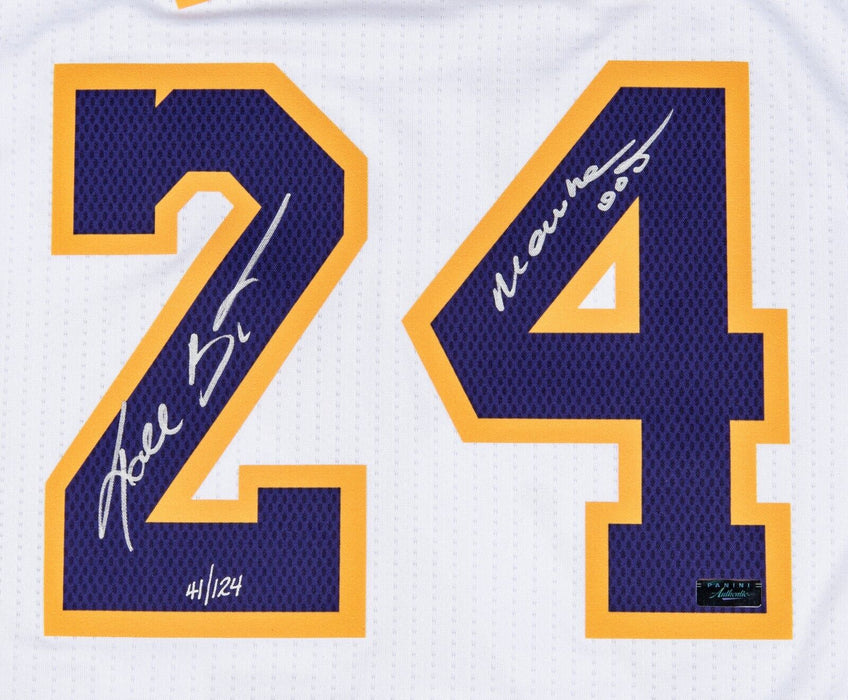 Kobe Bryant "Mamba Out" Signed Authentic Los Angeles Lakers Jersey Panini MINT