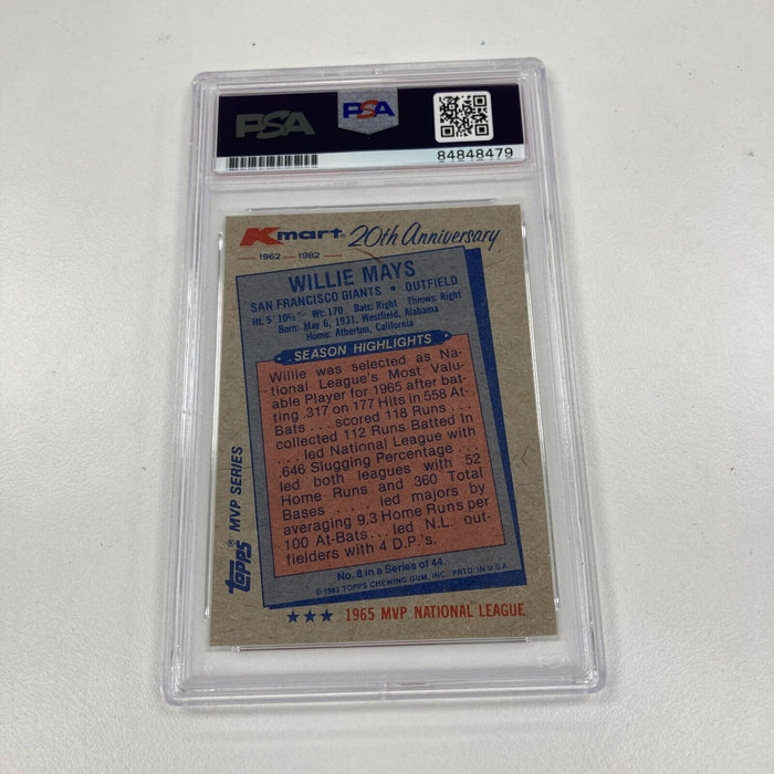 1982 Topps Willie Mays Signed Autographed Baseball Card PSA DNA