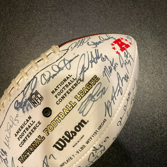 2008 Pro Bowl Team Signed Football Peyton Manning Ben Roethlisberger JSA COA