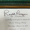 President Ronald Reagan Signed 1976 "On To Victory" Invitation With JSA COA RARE