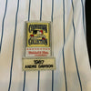 Andre Dawson HOF 2010 Twice Signed Mitchell & Ness Chicago Cubs Jersey Beckett