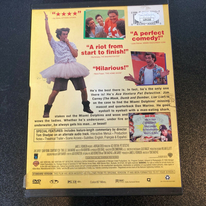 Ace Ventura Cast Signed DVD Jim Carrey Dan Marino Sean Young Tone Lock JSA COA