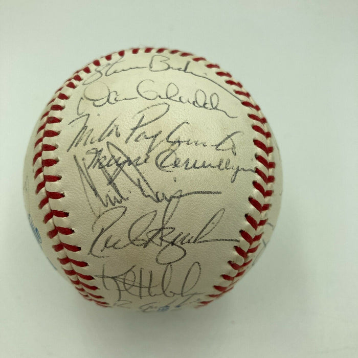 1991 Minnesota Twins World Series Champs Team Signed Baseball Kirby Puckett JSA