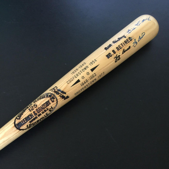 Yogi Berra & Bill Dickey Signed Louisville Slugger Baseball Bat With JSA COA
