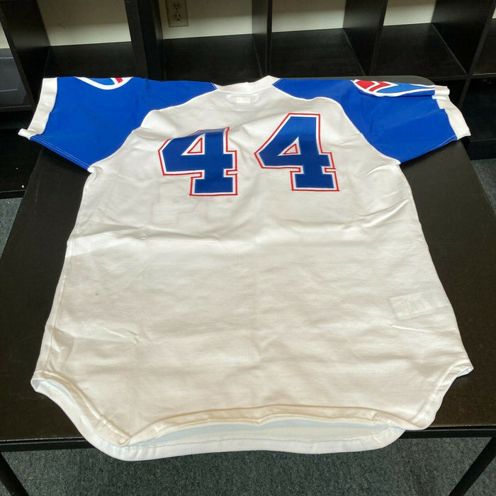 Hank Aaron "4-8-1974" Signed 715th Home Run Atlanta Braves Jersey JSA COA