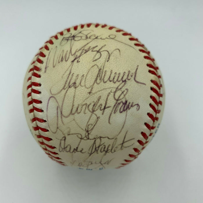 1986 Boston Red Sox AL Champs Team Signed Baseball Tom Seaver Wade Boggs