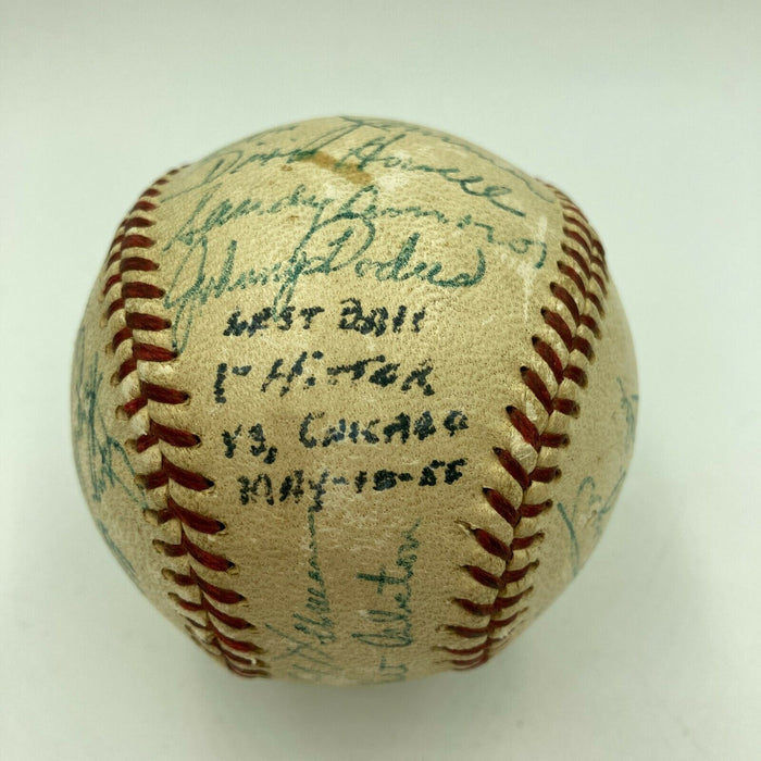 Magnificent 1955 Brooklyn Dodgers Team Signed Baseball Jackie Robinson JSA COA