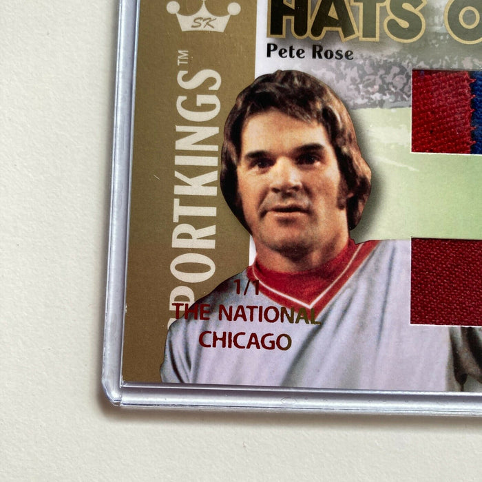 Leaf Sportkings National Convention Pete Rose 1/1 One Of One Game Used Jersey