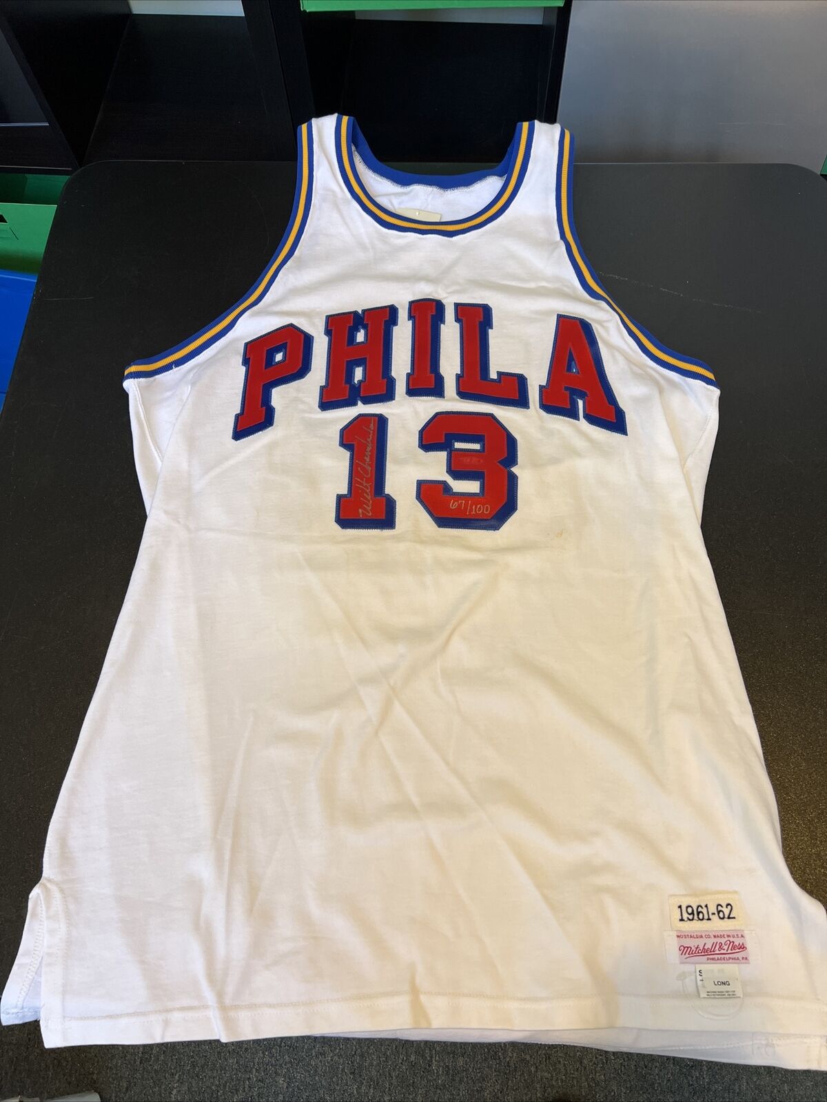 Wilt Chamberlain Signed Authentic Philadelphia Warriors Jersey UDA &  PSA DNA