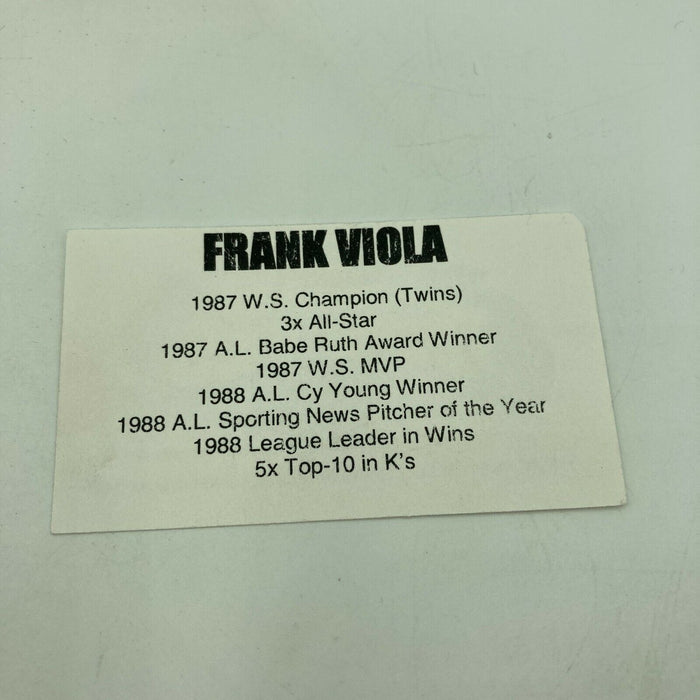 Frank Viola 1988 Cy Young Signed Autographed MLB Baseball Tristar COA