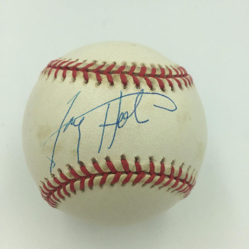 Larry Holmes Boxing Legend Signed Official American League Baseball JSA COA